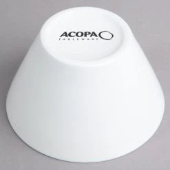 Acopa 8 Oz. Bright White Tapered Porcelain Bouillon - 12/Case -Acopa Sales 1783161