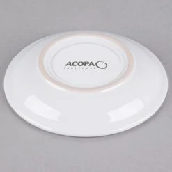 Acopa 5" Bright White Rolled Edge Demitasse Stoneware Saucer - 36/Case 7 Acopa 5" Bright White Rolled Edge Demitasse Stoneware Saucer - 36/Case -Acopa Sales 1783206