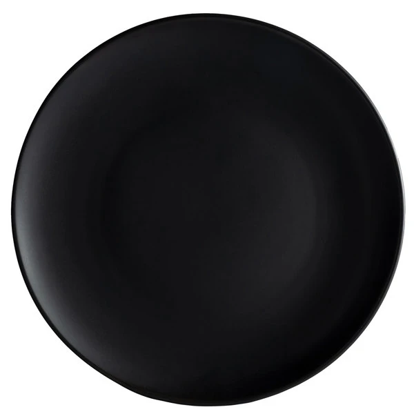 Acopa 10 1/2" Matte Black Stoneware Coupe Plate - 12/Case 2 Acopa 10 1/2" Matte Black Stoneware Coupe Plate - 12/Case - Image 2
