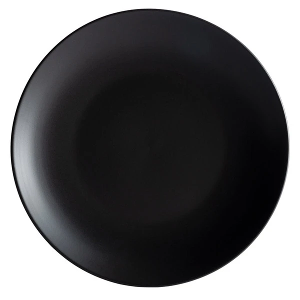 Acopa 11" Matte Black Stoneware Coupe Plate - 12/Case 2 Acopa 11" Matte Black Stoneware Coupe Plate - 12/Case - Image 2