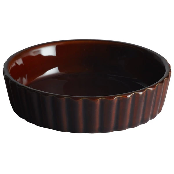 Acopa Keystone 6 Oz. Chestnut Stoneware Souffle / Creme Brulee Dish - 48/Case 2 Acopa Keystone 6 Oz. Chestnut Stoneware Souffle / Creme Brulee Dish - 48/Case - Image 2