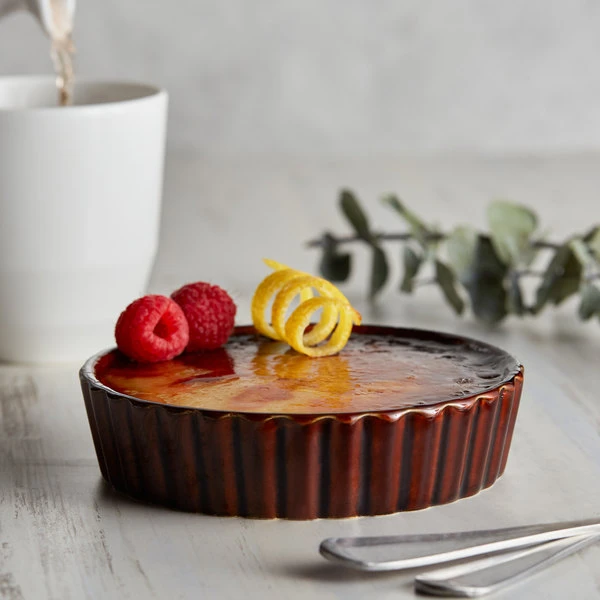 Acopa Keystone 6 Oz. Chestnut Stoneware Souffle / Creme Brulee Dish - 48/Case 1 Acopa Keystone 6 Oz. Chestnut Stoneware Souffle / Creme Brulee Dish - 48/Case
