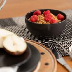 10 Strawberry Street WM-7-BLK Wazee Matte 16 Oz. Round Black Stoneware Cereal Bowl - 24/Case -Acopa Sales 1842835