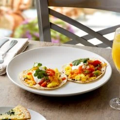 Acopa 12 1/4" Matte White Stoneware Coupe Plate - 12/Case