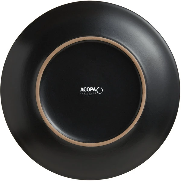 Acopa 7 1/4" Matte Black Stoneware Coupe Plate - 36/Case 3 Acopa 7 1/4" Matte Black Stoneware Coupe Plate - 36/Case - Image 3