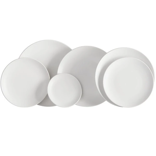 Acopa 7 1/4" Matte White Stoneware Coupe Plate - 36/Case 5 Acopa 7 1/4" Matte White Stoneware Coupe Plate - 36/Case - Image 5