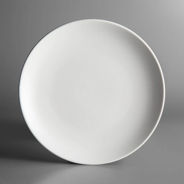 Acopa 7 1/4" Matte White Stoneware Coupe Plate - 36/Case 2 Acopa 7 1/4" Matte White Stoneware Coupe Plate - 36/Case - Image 2