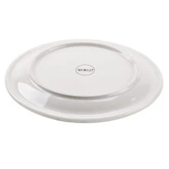 World Tableware DSD-9 Desert Sand 9 1/2" Brown Speckle Ivory (American White) Narrow Rim Stoneware Plate With Brown Bands - 24/Case 5 World Tableware DSD-9 Desert Sand 9 1/2" Brown Speckle Ivory (American White) Narrow Rim Stoneware Plate With Brown Bands - 24/Case -Acopa Sales 1878498