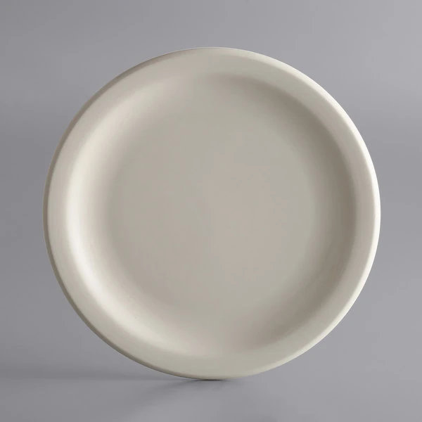 World Tableware NR-22 Kingsmen White 8" Ultima Cream White Narrow Rim Round Stoneware Plate - 36/Case 1 World Tableware NR-22 Kingsmen White 8" Ultima Cream White Narrow Rim Round Stoneware Plate - 36/Case