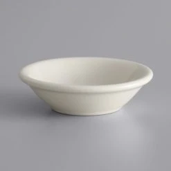 World Tableware PWC-32 Princess White 3 Oz. Ultima Cream White Rolled Edge Stoneware Fruit Bowl - 36/Case