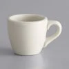 World Tableware PWC-35 Princess White 3.5 Oz. Ultima Cream White Rolled Edge Stoneware Demitasse Cup - 36/Case