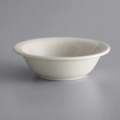 World Tableware PWC-10 Princess White 13 Oz. Ultima Cream White Round Rolled Edge Stoneware Bowl - 36/Case
