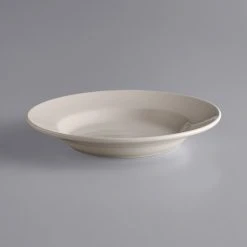 World Tableware PWC-39 Princess White 20 Oz. Ultima Cream White Rolled Edge Stoneware Pasta Bowl - 12/Case