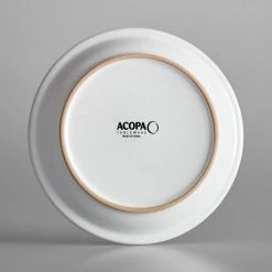 Acopa 5 1/2" Bright White Narrow Rim Stoneware Plate - 36/Case -Acopa Sales 1891815