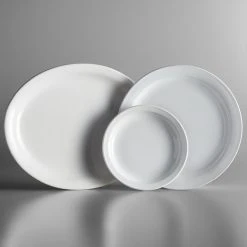 Acopa 5 1/2" Bright White Narrow Rim Stoneware Plate - 36/Case -Acopa Sales 1891839