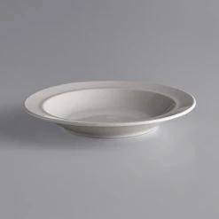 World Tableware PWC-40 Princess White 22 Oz. Ultima Cream White Rolled Edge Stoneware Pasta Bowl - 12/Case