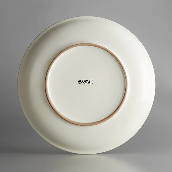Acopa 12" Round Ivory (American White) Coupe Stoneware Plate - 12/Case 3 Acopa 12" Round Ivory (American White) Coupe Stoneware Plate - 12/Case - Image 3