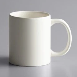 Alternative view of Acopa 12 Oz. Ivory C-Handle Stoneware Mug - 36/Case