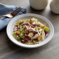 Acopa 7 1/4" Bright White Narrow Rim Stoneware Plate - 36/Case