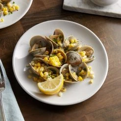 Acopa 8" Round Bright White Coupe Stoneware Plate - 24/Case