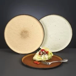 World Tableware STW-10 Los Ranchos 10 3/4" White Speckled Stone Tray - 12/Case 5 World Tableware STW-10 Los Ranchos 10 3/4" White Speckled Stone Tray - 12/Case -Acopa Sales 1916852