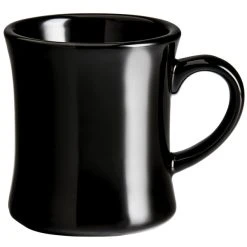 Alternative view of Acopa 12 Oz. Black Victor Stoneware Mug - 12/Pack