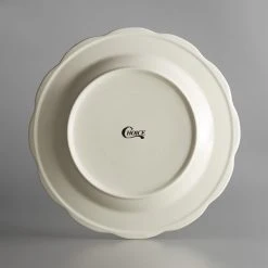 Acopa 10 3/4" Ivory (American White) Scalloped Edge Stoneware Plate - 12/Case -Acopa Sales 1921465
