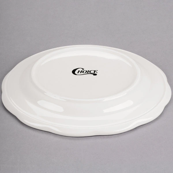 Acopa 7 3/8" Ivory (American White) Scalloped Edge Stoneware Plate - 36/Case 3 Acopa 7 3/8" Ivory (American White) Scalloped Edge Stoneware Plate - 36/Case - Image 3