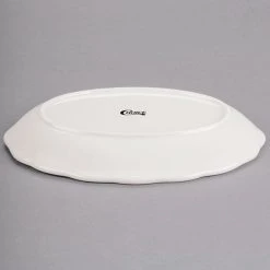 Acopa 9 5/8" X 7 1/8" Ivory (American White) Scalloped Edge Oval Stoneware Platter - 24/Case 5 Acopa 9 5/8" X 7 1/8" Ivory (American White) Scalloped Edge Oval Stoneware Platter - 24/Case -Acopa Sales 1921473