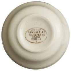 Alternative view of World Tableware DSD-4 Desert Sand 7.25 Oz. Brown Speckle Ivory (American White) Narrow Rim Stoneware Bouillon With Brown Band - 36/Case