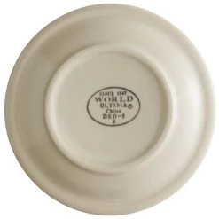 Alternative view of World Tableware DSD-5 Desert Sand 5 1/2" Brown Speckle Ivory (American White) Narrow Rim Stoneware Plate With Brown Bands - 36/Case