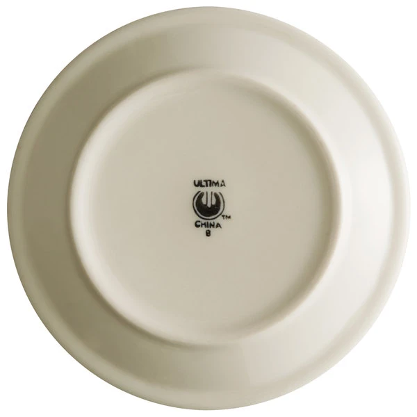 World Tableware DSD-6 Desert Sand 6 1/2" Brown Speckle Ivory (American White) Narrow Rim Stoneware Plate With Brown Bands - 36/Case 2 World Tableware DSD-6 Desert Sand 6 1/2" Brown Speckle Ivory (American White) Narrow Rim Stoneware Plate With Brown Bands - 36/Case - Image 2