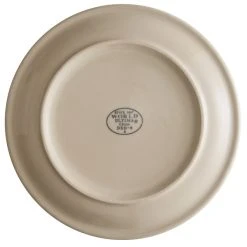 Alternative view of World Tableware DSD-8 Desert Sand 9" Brown Speckle Ivory (American White) Narrow Rim Stoneware Plate With Brown Bands - 24/Case