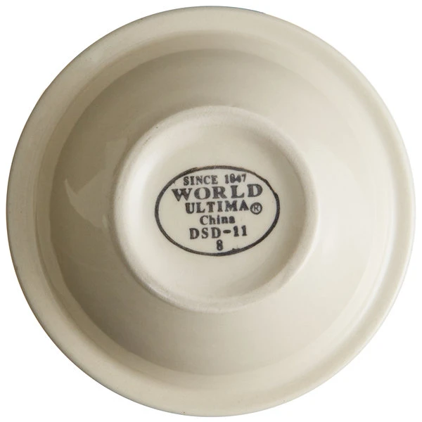 World Tableware DSD-11 Desert Sand 4 Oz. Brown Speckle Ivory (American White) Narrow Rim Stoneware Fruit Bowl With Brown Bands - 36/Case 2 World Tableware DSD-11 Desert Sand 4 Oz. Brown Speckle Ivory (American White) Narrow Rim Stoneware Fruit Bowl With Brown Bands - 36/Case - Image 2