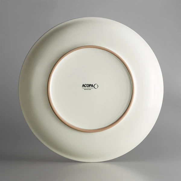 Acopa 11" Round Ivory (American White) Coupe Stoneware Plate - 12/Case 3 Acopa 11" Round Ivory (American White) Coupe Stoneware Plate - 12/Case - Image 3