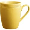 Acopa Capri 12 Oz. Citrus Yellow Stoneware Mug - 12/Pack