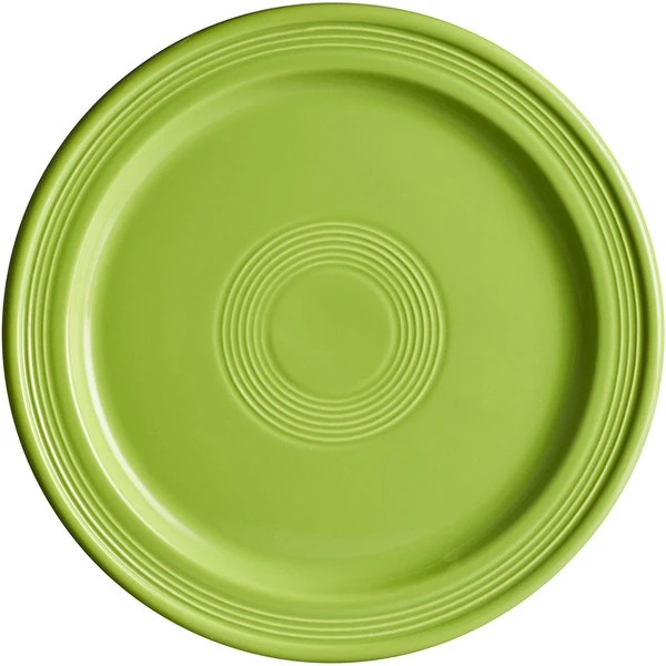 Acopa Capri 10" Bamboo Green Stoneware Plate - 12/Case 2 Acopa Capri 10" Bamboo Green Stoneware Plate - 12/Case - Image 2