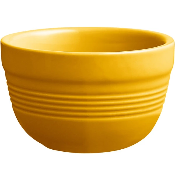 Acopa Capri 8 Oz. Mango Orange Stoneware Bouillon - 12/Pack 2 Acopa Capri 8 Oz. Mango Orange Stoneware Bouillon - 12/Pack - Image 2