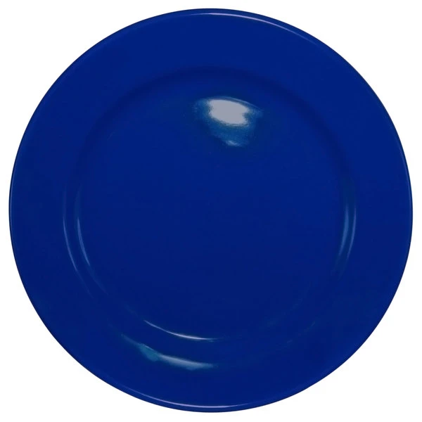 International Tableware CA-21-CB Cancun 12" Cobalt Blue Stoneware Rolled Edge Wide Rim Plate - 12/Case 1 International Tableware CA-21-CB Cancun 12" Cobalt Blue Stoneware Rolled Edge Wide Rim Plate - 12/Case