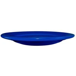 Alternative view of International Tableware CA-21-CB Cancun 12" Cobalt Blue Stoneware Rolled Edge Wide Rim Plate - 12/Case
