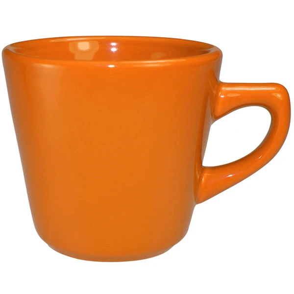 International Tableware CA-1-O Cancun 7 Oz. Orange Stoneware Tall Cup - 36/Case 1 International Tableware CA-1-O Cancun 7 Oz. Orange Stoneware Tall Cup - 36/Case