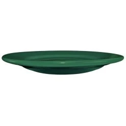 Alternative view of International Tableware CA-7-G Cancun 7 1/8" Green Stoneware Rolled Edge Wide Rim Plate - 36/Case
