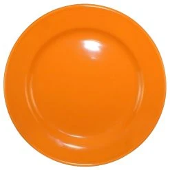 International Tableware CA-6-O Cancun 6 5/8" Orange Stoneware Rolled Edge Wide Rim Plate - 36/Case