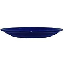 Alternative view of International Tableware CAN-16-CB Cancun 10 1/2" Cobalt Blue Stoneware Rolled Edge Narrow Rim Plate - 12/Case