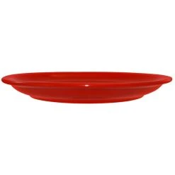 Alternative view of International Tableware CAN-8-CR Cancun 9" Crimson Red Stoneware Rolled Edge Narrow Rim Plate - 24/Case