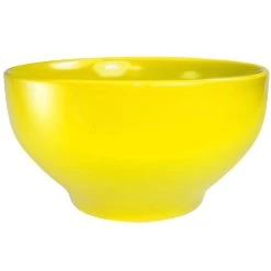 International Tableware CA-45-Y Cancun 144 Oz. Yellow Stoneware Footed Bowl - 6/Case