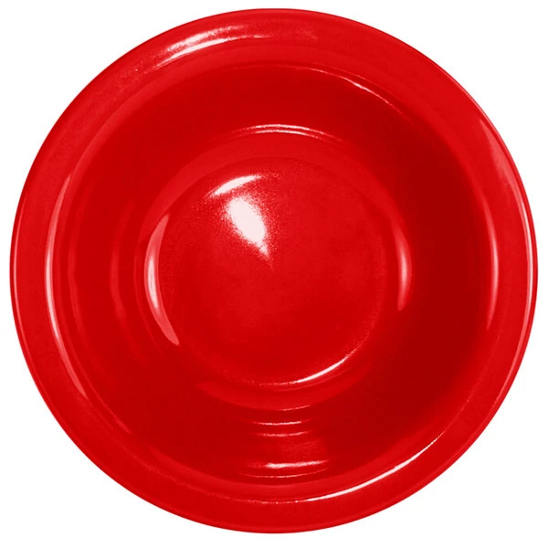 International Tableware CA-10-CR Cancun 13 Oz. Crimson Red Stoneware Grapefruit Bowl - 36/Case 2 International Tableware CA-10-CR Cancun 13 Oz. Crimson Red Stoneware Grapefruit Bowl - 36/Case - Image 2