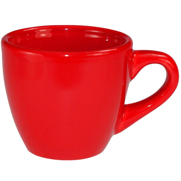 International Tableware CA-35-CR Cancun 3.5 Oz. Crimson Red Stoneware A.D. Demi / Espresso Cup - 36/Case 1 International Tableware CA-35-CR Cancun 3.5 Oz. Crimson Red Stoneware A.D. Demi / Espresso Cup - 36/Case