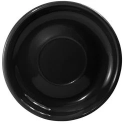 International Tableware 822-05S Cancun 6 1/8" Black Stoneware Latte Saucer - 24/Case