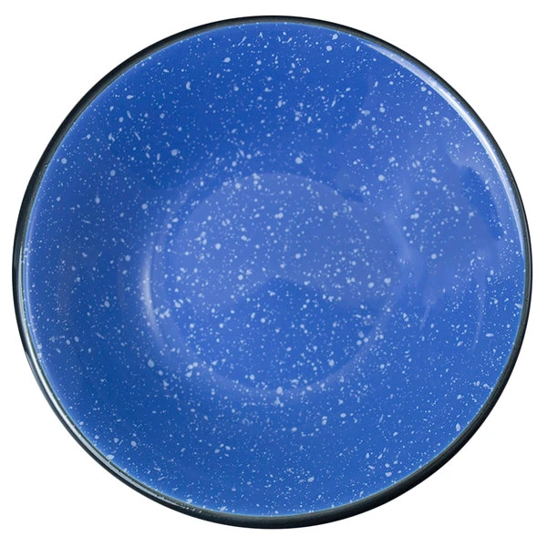 International Tableware CF-11 Campfire 5 Oz. Speckle Ocean Blue Rolled Edge Stoneware Fruit Bowl - 36/Case 2 International Tableware CF-11 Campfire 5 Oz. Speckle Ocean Blue Rolled Edge Stoneware Fruit Bowl - 36/Case - Image 2